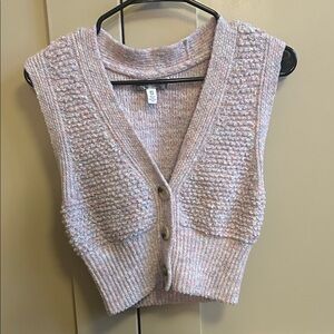 Urban Outfitters Textured V-Neck Sweater Vest